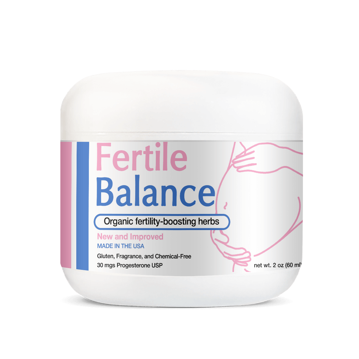 Fertile Balance Progesterone Cream - Organic USP Progesterone Help For Hormone Boost Fertility - New and Improved